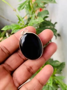 Natural Black Onyx Pendant in Sterling Silver – Handmade Oval Gemstone Necklace for Men & Women - Etsy Canada