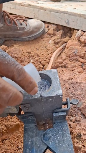 Exothermic welding with gun powder #electrician #electrical #electricalwork | Inspired Electrical Services Limited