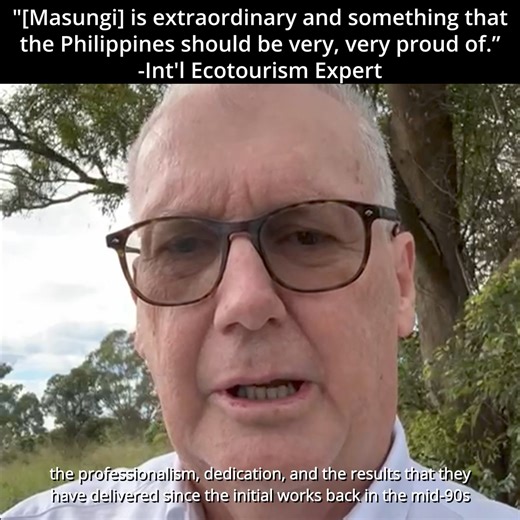 Tony Charters, an esteemed international ecotourism and sustainable tourism expert gives a testimonial for the world-class practices of the Masungi Georeserve. As a high-level judge at the 2019 WTTC Tourism for Tomorrow Awards in Destination Stewardship, he had the opportunity to assess our design and operations firsthand. He remarked, ”I now use Masungi as a global benchmark for my work in master planning for ecotourism and geotourism. It is a world-class facility and a world-class example of w