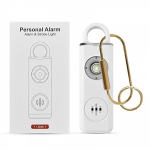[Hot Item] Wearable Rechargeable Loudest Self Defense Women Elderly Panic Sos Emergency Protection Personal Safety Key Chain Alarms