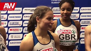 Laviai Nielsen, Zoey Clark, Amber Anning and Eilidh Doyle on European indoor 4x400m silver, crowd support, baton earrings and more... #Glasgow2019 | Athletics Weekly
