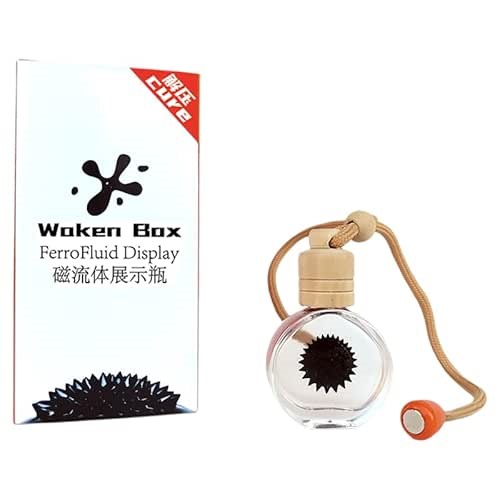 ferrofluid in a bottle display charm, magnetic desk toy, ferrofluid fidget art color (B2)