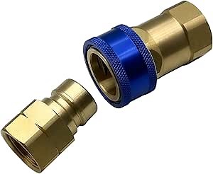 A75 Quick Disconnect Fitting, 3/4 Inch, Automatic Thermal Shutoff, Connect Gas Appliance, (2 Parts)