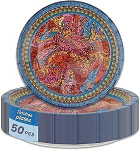 50Pcs Flamingo Birthday Party Supplies Flamingo Paper Plates, Flamingo Birthday Party Supplies, Flamingo Party Supplies for Birthday Pool Wedding Baby Shower