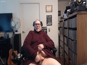 Kelly Mark Jacking Off In His Red Sweater Dress