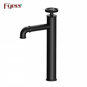 [Hot Item] Fyeer Industrial Style Tall Body Matt Black Bathroom Basin Mixer