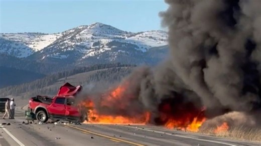 Seven killed in fiery two-vehicle crash on U.S. 20 in Island Park, Idaho