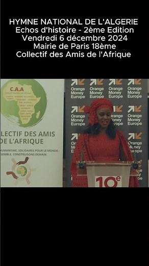 Hymne de l'Algérie Qasaman chanté par Founé Diarra - Mairie Paris18 - Hommage tirailleurs africains