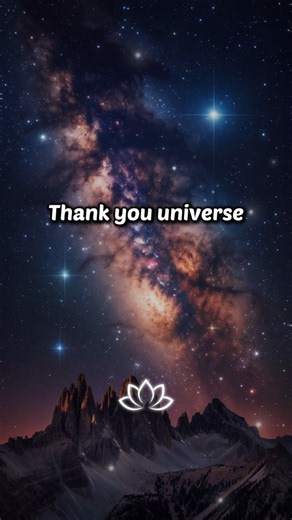 Positive Innertune on Instagram: "Thank You Universe 🌌 | Powerful Gratitude Affirmation 🙏 Express deep gratitude to the Universe and watch your life transform. Every "thank you" opens the door to more blessings. Let this short be your daily reminder to stay thankful and aligned with abundance. 🌟 ✨ Affirm it with me: "Thank you, Universe, for all the unseen blessings flowing to me now." Like, share, and Follow for more powerful affirmations! 💬 If you resonate with this, comment “Gratitude” be