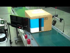 Carton & Case Labeling Machines - Swing Arm Corner Wrap Applicator Applying Labels to…