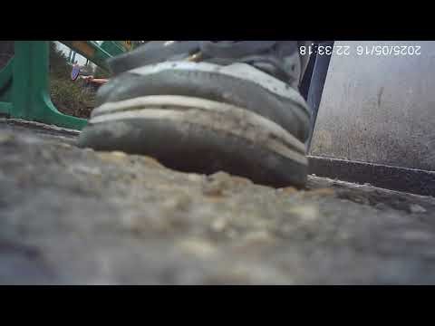 Candid Cam trample/crushed on sidewalk