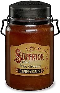 McCall’s Candles | Cinnamon | 26 oz Scented Candle | USA-Poured | Vintage Rustic Jar with Carrying Handle | Bold & Spicy Red-Hot Fragrance