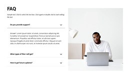 Common questions and answers - Html Code Example by Nicepage