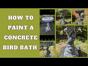 How to Paint A Concrete Bird Bath #GardenCamUk #birds #garden