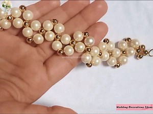 How to Make a Beautiful Pearl Bead Bracelet #beadedjewelry #beadbracelets #bracelet #howto #trend #trendingvideos #tutorial | Wedding Decoration Ideas