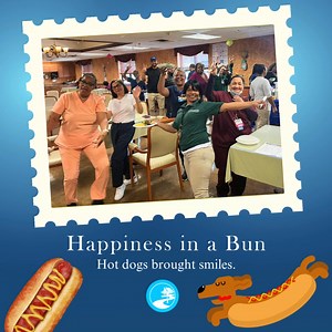 Brookhaven celebrated Skilled Nursing Home Week with a visit from the Hot Dog Lady! As she says, "Hot dogs are happiness in a bun." #Brookhaven #HotDogDay #NursingHomeWeek | Brookhaven Center for Rehabilitation and Healthcare | Facebook