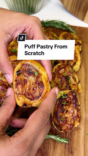 Easy Homemade Puff Pastry Recipe - Chicken Pinwheels