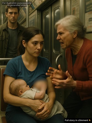 On the subway, a scene that silenced the entire train… A young...