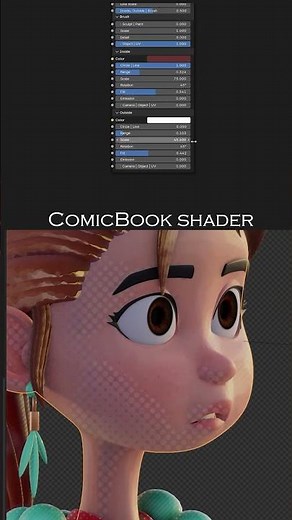 ComicBook Shader in Blender #3d #animation #art #comic
