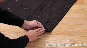 Black Carpet Runner for Prom Black Sequin Aisle Runner for Party 2ft x 15ft Glitter Event Walkway Decorations