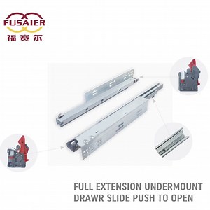 [Hot Item] Kitchen Cabient Hardware Push to Open 3-Fold Undermount Concealed Drawer Slide Runner