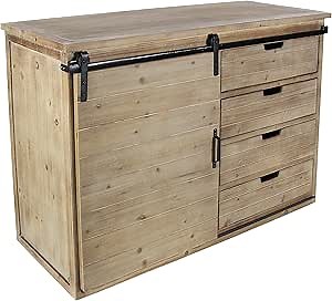 Deco 79 Rustic Wood Rectangle Cabinet, 44" x 19" x 32", Brown