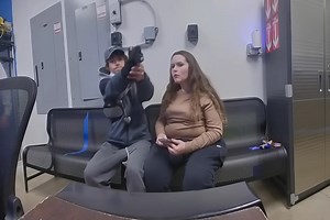 Video shows terrifying moment shoplifting suspect pulls a gun on Ohio cop