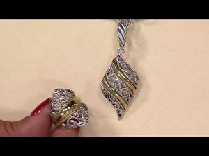 Carolyn Pollack Sterling Brass Signature Scroll Design Enhancer on QVC