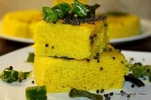 842K views · 10K reactions | Dhokla (Steamed Gram Flour Cake)- Popular Snack in Gujarat. | Cooking with Thas | Facebook