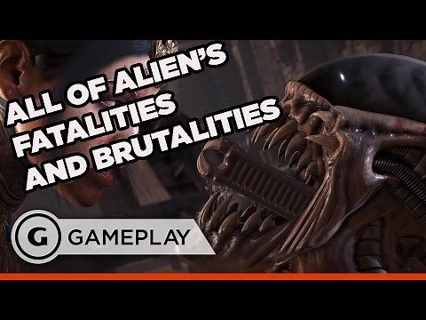 All of Alien's Fatalities & Brutalities in 1080/60 - Mortal Kombat XL Gameplay