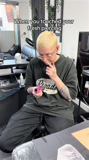Never Touch a Fresh Piercing with Dirty Hands