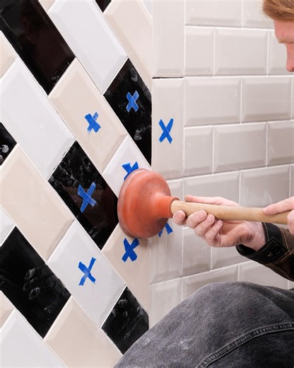 Perfect Tile Craft To Hide Bathroom Pipes! | Bored Panda Art