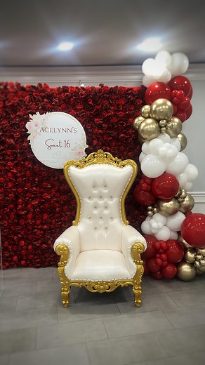 Seating fit for a queen 👑✨ Make your next event unforgettable with our luxury throne chair rentals. Now booking for Sweet 16s, weddings, baby showers & more! 📍 @the.enchanted.venue #partyrentals #nyc #thronechairs #thronechair #thronechairrental #nyc #newyorkcity #statenisland #eventplannernyc #partyplanners #eventplanner #nj #fyp | Prestige One Party Rentals LLC