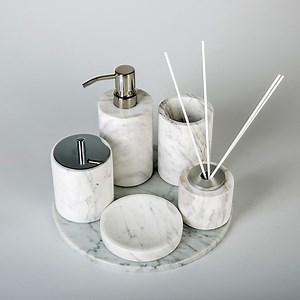 [Hot Item] Modern Natural White Marble Shower Sets