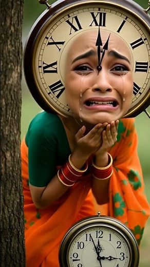 Girl Turns Into a Giant Clock Face! China’s Secret Lab Finally Saves Her#ai #clock