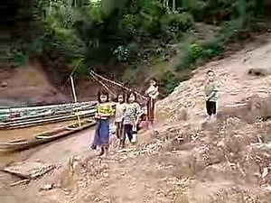 Kids having fun in the Mekong River