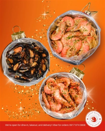 Christmas bells ringing, buckets banging. 🦐🔔🦐🔔🦐🔔 Make your holiday table happier with Shrimp Bucket— where celebrations are meant to be messy and delicious. ✨ 🍴 Available daily at our Shrimp Bucket branches 🚛 Order now for takeout or delivery Join our Viber community today and enjoy EXCLUSIVE DISCOUNTS ALL YEAR ROUND! https://bit.ly/2YJHNNp | The Shrimp Bucket