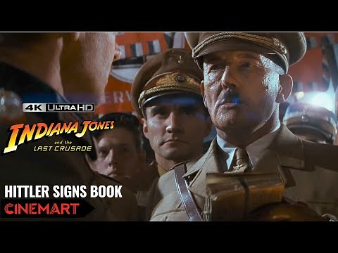 INDIANA JONES AND THE LAST CRUSADE (1989) | Hitler signs the book | Berlin book burning Scene 4K UHD