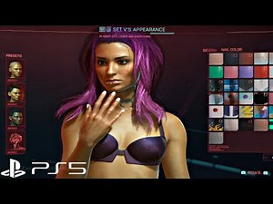 CYBERPUNK 2077 Female Character Customization ALL Options Full Game (PS5) 4K UHD Female Creation