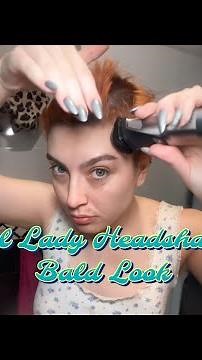 Beautiful Lady Headshave After Bald Look