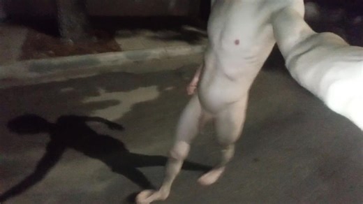 Daring public nude walk