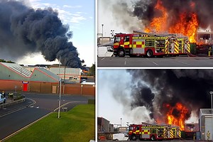 Watch more than 50 firefighters battle bursting flames at Paisley fire