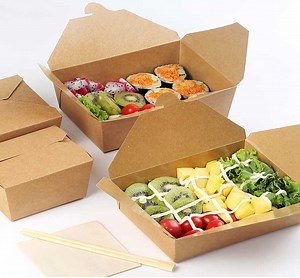 [Hot Item] High Quality Kraft Paper Food Container Hot Food Containers Paper Lunch Box