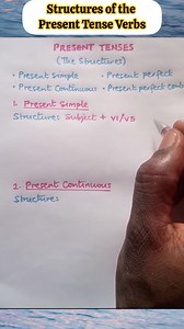 Structures of Present Tense Verbs #educational #englishlanguage #student #verbs | Table of Knowledge TV