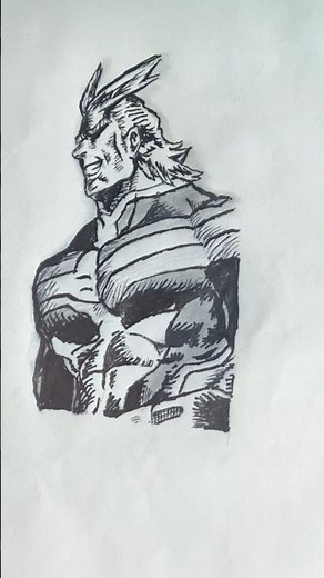 Drawing All Might from my hero academia.