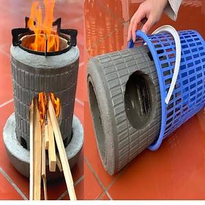 DIY Making Firewood Stoves From Trash Can Mold | Genius Recycle