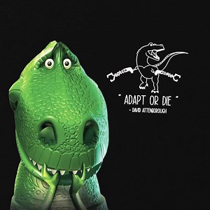 ADAPT OR DIE - David Attenborough 練☠️ T-rex Tall Tee available @plus2clothing for only $39.95  | Plus 2 Clothing | Facebook