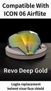 Compatible With ICON Airflite Helmet Visor ICON 06 Motorcycle Helmet Face Shield Replacement Tinted Visor (Revo Deep Blue)