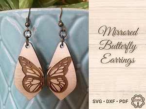 Butterfly Earring File: Laser Cut Design SVG, PDF, DXF Laser Ready (digital Download) - Etsy