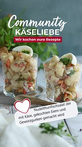 Ihr habt geliefert, wir kochen - Community Käseliebe 1/5 Heute gibt’s Thunfisch-Nudelsalat von Martina. 🍌 Wir haben den Salat mit nussig-mildem Fol Epi verfeinert - unkompliziert und super lecker! 💛 Würdest du es auch ausprobieren? Die Rezeptanleitung findest du in den Kommentaren. 👇 #ichliebekäse #käse #käseliebe #thunfisch #thunfischsalat #nudelsalat #communitykäseliebe #einfacherezepte #schnellerezepte | Ich liebe Käse